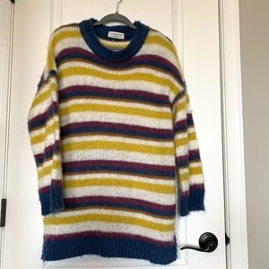 Oversized striped wool sweater